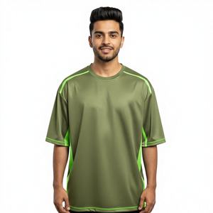 T-shirt pour homme surdimensionné en polyester/coton, sublimation, streetwear urbain, décontracté au quotidien, coupe régulière, séchage rapide, respirant - Product Image 1