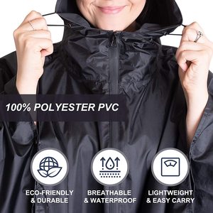 Rain Ponchos | Adjustable Hood | Waterproof Ripstop <strong>Nylon</strong> | Great for Hunting, Fishing &amp; Camping - Product Image 4