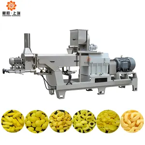 Rice Crispy Snacks Food Making Equipment Corn Chips Processing Line Machine Cheese Ball Extruder Core Filling Snack Machine