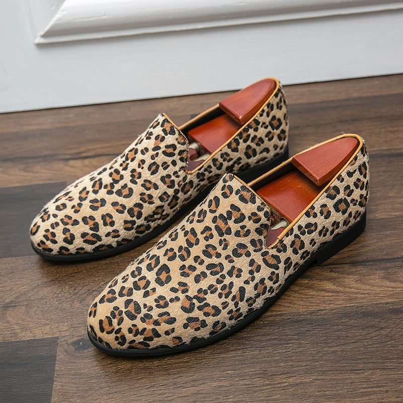 Loafer Shoes Men's Leopard Shoes Leopard Print Shoes Printed