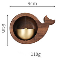 Carillon à vent en forme de poisson, sonnette à dopamine, noyer, cuivre, carillon à vent manuel, type de porte, carillon à vent, cloche d'ouverture de porte, vente en gros