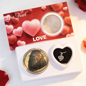 Set de Perlas de Ostra de Agua Dulce DIY, Tamaño de Perla Personalizado, Caja de Regalo con Forma de Corazón, Diseño de Empaque Personalizado, Joyería Hecha a Mano - Product Image 2