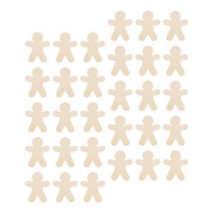 30 pezzi non verniciati fai da te pan di zenzero fette di bambù e artigianato in legno per disegnare decorazioni di Natale Halloween senza foro - Product Image 1