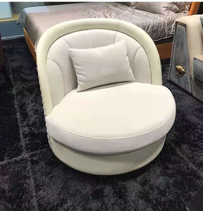 Italian Modern Minimalist Light Luxury Leather Single Swivel Chair Living Room Lounge Chair Designer European <strong>Furniture</strong> - Product Image 6