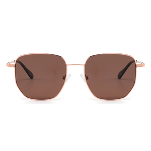 Gafas de sol rectangulares unisex con montura metálica completa, lentes verdes, protección UV400, gafas para exteriores - Product Image 6
