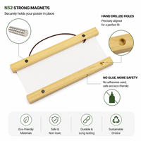 Support magnétique pour affiches en bois massif, design intérieur personnalisable, tailles créatives sur mesure, idéal pour les toiles de grande taille.