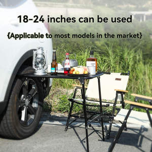 Mesa Plegable de Acero Negra APT052 para Montar en Neumáticos de Vehículos, Ideal para Viajes y Camping - Product Image 5