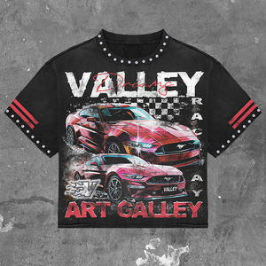 Set di t-shirt senza maniche da <span class=keywords><strong>uomo</strong></span> personalizzato gilet in maglia traspirante stampa grafica estiva a due pezzi con strass Street Design allentato - Product Image 3