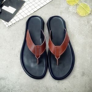 Nuevas Sandalias Ligeras de Cuero Genuino para Hombre, Transpirables, Estilo Flip-Flop, para Playa, Casual, de Cuero Vacuno - Product Image 6