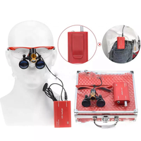 Loupes binoculaires dentaires Dinuo 2,5x avec éclairage LED pour usage médical et chirurgical en laboratoire, modèle 2022