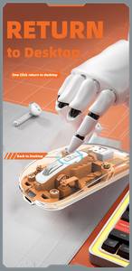 Souris sans fil Lulin BT 2.4G Mini légère, transparente et élégante, rechargeable et silencieuse pour ordinateur de bureau/PC/<span class=keywords><strong>Mac</strong></span>/ordinateur portable - Product Image 2