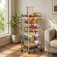 Meerlaags metalen rek opbergplank opberghouders rekken moderne keuken groenteplanken stalen opbergrek trolley voor thuis