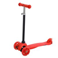 Trottinette à trois roues portable avec frein arrière résistant à l'usure en PU pour les enfants, idéale pour jouer au parc