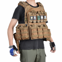 Gilet tactique en polyester 600D réglable pour le tir en plein air avec imperméabilité