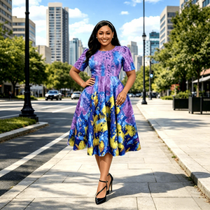 Ankara Dress with Slit - Elegant African Fashion Statements