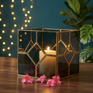 High Quality Flameless Glass <b>Lantern</b> <b>Hurricane</b> Candle Holder for Home Wedding Christmas Decorations for Living Room - I H C - Product Image 4