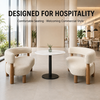 Ensemble de banquettes sculpturales avec table en pierre frittée pour restaurant, ensemble de bancs en forme de rein pour café et hôtel