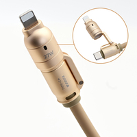 Kabel USB mobil 240W, kabel USB pegas 480Mbps 4 in 1 standar pengisian cepat, kabel USB Tipe C untuk sistem Android IOS