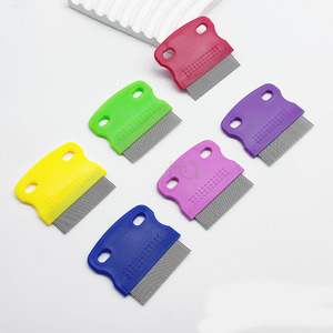 Outil de toilettage pour chiots et chatons, peigne anti-puces en acier inoxydable à dents fines, peigne à poux portable mini pour animaux de compagnie - Product Image 2