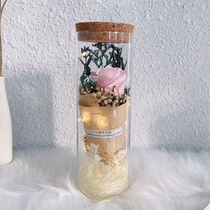 Bouteilles de souhait <span class=keywords><strong>pour</strong></span> cadeau d'anniversaire <span class=keywords><strong>pour</strong></span> filles, bouquet de fleurs artificielles romantiques, tenue longue durée, <span class=keywords><strong>pour</strong></span> <span class=keywords><strong>la</strong></span> saint-valentin, <span class=keywords><strong>2022</strong></span> - Product Image 2