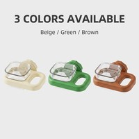 Mangeoire suspendue transparente pour petauntes et écureuils - Bouteille automatique en plastique ABS avec poignée de perchoir 3,3 po/8,4 cm