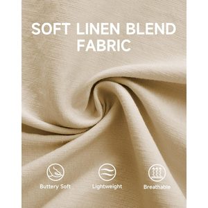 Pantalones Anchos de Lino y Algodón para Mujer FOXA, Cintura Alta, Estilo Palazzo, con Bolsillos, Transpirables, para Vacaciones en la Playa - Product Image 5