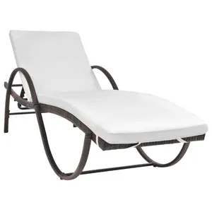 Factory Hot Sale Leisure Rattan Weaving Chaise Lounge Outdoor Furniture Pool Side Sun Lounger Chair