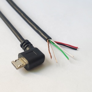 Câble Micro USB à 5 fils en angle droit, cordon de charge et de données, gaine en PVC durable pour appareils mobiles - Product Image 1