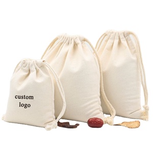 Bolsa de Almacenamiento de Regalos con Cordón, de Lona de Algodón Muselina, Gran Capacidad, con Logotipo Personalizado al por Mayor - Product Image 1
