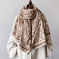 Capes en cachemire imprimées à motif de cœur mode européenne Châles en pashmina épais et chauds d'hiver pour femmes Écharpe de couverture surdimensionnée