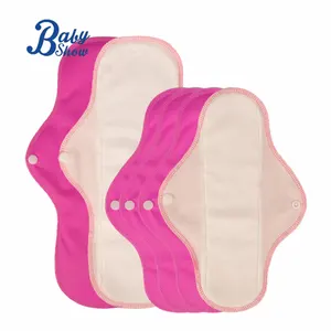 Precio de fábrica 18*28Cm almohadillas sanitarias de tela reutilizables 100% algodón almohadillas menstruales en período fisiológico femenino