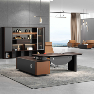 Boss <b>Desk</b> Modern Luxury Executive Office <b>Desk</b> for CEO and President Custom Wood <b>Computer</b> <b>Desk</b> - Product Image 5