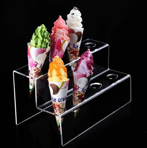 Hot bán <span class=keywords><strong>Acrylic</strong></span> <span class=keywords><strong>Ice</strong></span> <span class=keywords><strong>Cream</strong></span> <span class=keywords><strong>Cone</strong></span> hiển thị đứng chủ cho các cửa hàng - Product Image 2