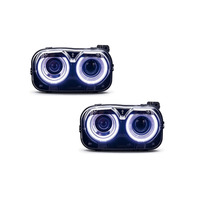 Conjunto de Faros Delanteros KEBEL RGB para Dodge Challenger 2015-, Luces LED Secuenciales DRL, Par de Lámparas Delanteras de Repuesto