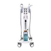 Appareil de beauté vertical 6-en-1 à jet d'oxygène à bulles, pour lifting cutané, hydratation du visage et soin par froid (marteau froid)