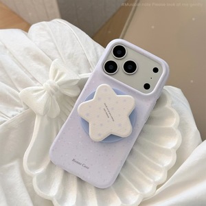 Coque magnétique rose à pois pour iPhone avec support étoile magnétique, protection mignonne et féminine pour iPhone 13 à iPhone 17 - Product Image 3