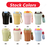 Mug de voyage en acier inoxydable de 380 ml avec cordon, tasse isotherme anti-fuite, support pour logo personnalisé, idéal pour le bureau et les trajets quotidiens