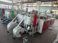 Haute vitesse Double servomoteur automatique Double lignes PE T-shirt sac à provisions chaleur Cutter Machine HSRQ-500x2G