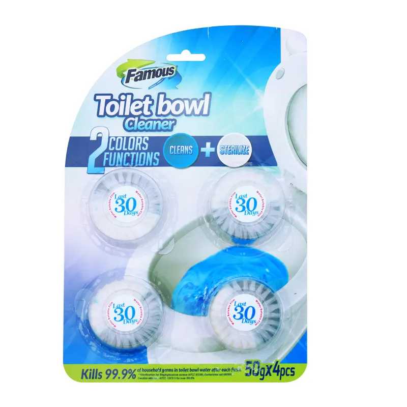 Toilet Bowl Cleaner Toilet Cleaning Tablet with Private Label wholesale blue solid bubble block toilet bowl cleaner