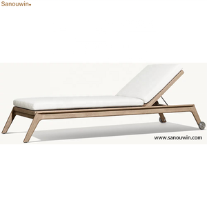 Lit de repos en teck durable fabriqué à la main dos tissé tous temps mobile confortable résistant aux taches bonne qualité - Product Image 6