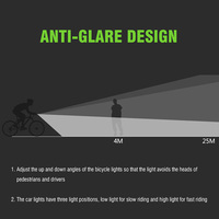Luz Led para bicicleta recargable por Usb, accesorios para bicicleta, linterna