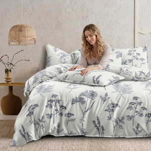 AKSFAB 3-Piece Printed Polyester/Cotton <b>Duvet</b> Cover <b>Set</b> 200TC Eco-Friendly Reversible Made in Tamil Nadu - Product Image 1