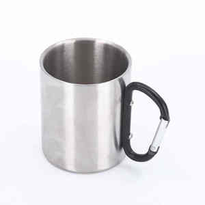 Mug isotherme en acier inoxydable à double paroi avec mousqueton, design moderne, anti-fuite, grande capacité, portable – Idéal pour les cadeaux d'affaires - Product Image 1