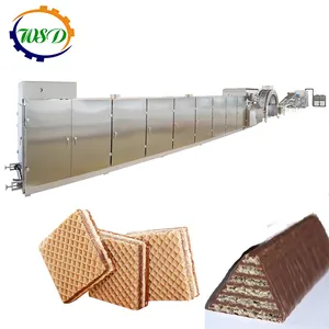 Ligne de production économique de bâtonnets de gaufres/Machine à crème glacée complète Gaufrier industriel Machine économique de fabrication de gaufres au chocolat