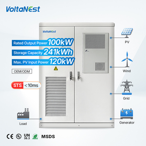 ระบบพลังงานแสงอาทิตย์แบบไฮบริด VoltaNest MPPT พร้อมแบตเตอรี่ 61kWh 112kWh 225kWh สำหรับติดตั้งหลังมิเตอร์ (BTM) สำหรับเชิงพาณิชย์และอุตสาหกรรม รุ่น VoltaNest ML5 - Product Image 1