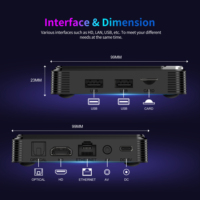 A100 Amlogic S905A Octa Core 4K Dual Wifi 2T2R MIMO AI-SR Android 14 6nm Chipset Stable Rapide Grand BT RCU