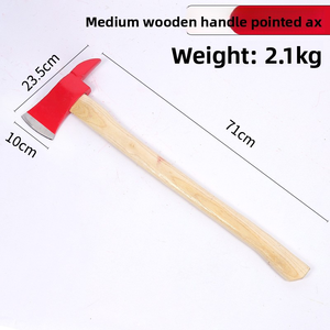 Venta al por mayor de hachas puntiagudas con <span class=keywords><strong>mango</strong></span> de <span class=keywords><strong>madera</strong></span> para lucha contra incendios, herramientas de escape de demolición para dividir <span class=keywords><strong>madera</strong></span> - Product Image 5