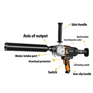 Dụng Cụ Điện Máy Khoan Lõi Kim Cương Chuyên Nghiệp Máy Khoan Lõi BÊ TÔNG <span class=keywords><strong>1700W</strong></span> 190MM Dùng Trong Công Nghiệp - Product Image 2