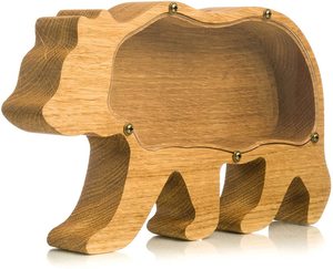 New wooden saving coin box wood money boxes various animal shapes money saving box for kids