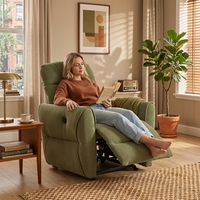 Fauteuil inclinable VANBOW avec dossier et repose-pieds réglables, fauteuil rembourré pour salons